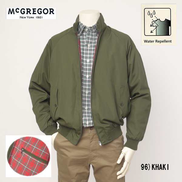 McGREOR マクレガー　スイングトップ　ブルゾン　ジャンバー　111112001　96）KHAKI　裏地柄レッドタータンチェック　メンズ　カジュアル