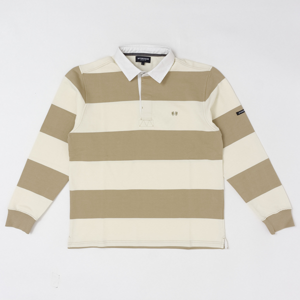 McGREGOR マクレガー 111615101 ポロトレーナー ラガーシャツ メンズ トップス パイル ボーダーの通販は