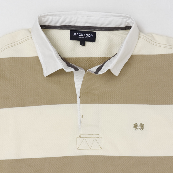 McGREGOR マクレガー 111615101 ポロトレーナー ラガーシャツ メンズ トップス パイル ボーダーの通販は
