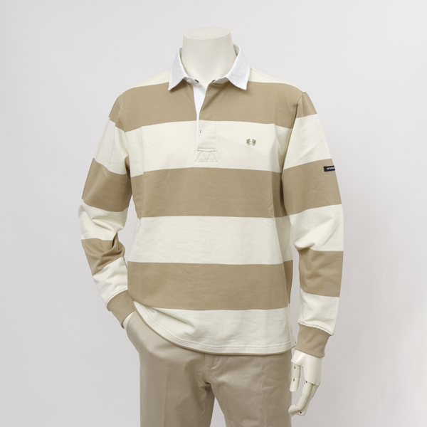 McGREGOR マクレガー 111615101 ポロトレーナー ラガーシャツ メンズ トップス パイル ボーダーの通販は