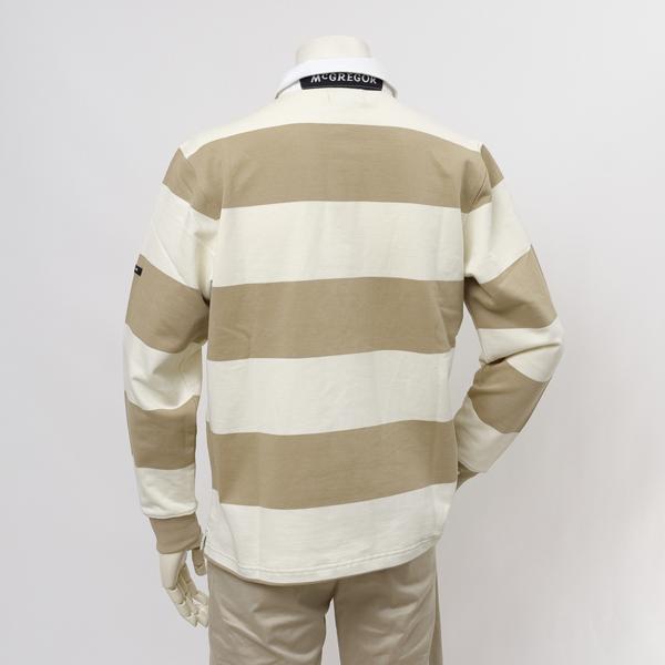 McGREGOR マクレガー 111615101 ポロトレーナー ラガーシャツ メンズ トップス パイル ボーダーの通販は