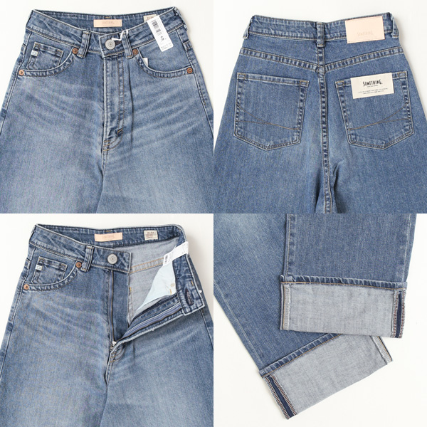 10％OFF Something サムシング sea73 スーパーハイライズルーズ ストレートデニムパンツ レディース 太め ストレート 日本製