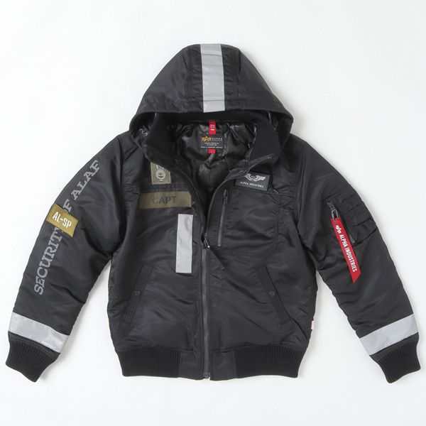 ALPHA INDUSTRIES アルファ ta1674 パッチドフーデッドリブジャケット 上衣 アウター ミリタリー上衣 中綿上衣