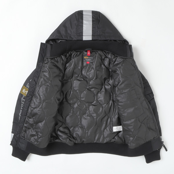 ALPHA INDUSTRIES アルファ ta1674 パッチドフーデッドリブジャケット 上衣 アウター ミリタリー上衣 中綿上衣