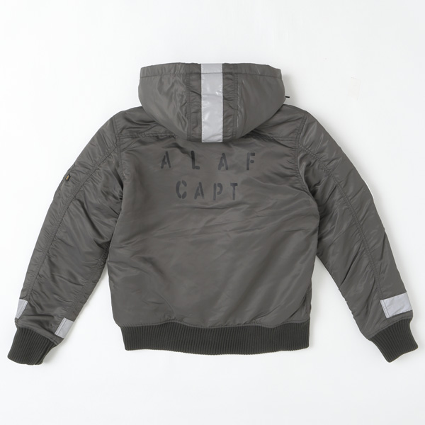 ALPHA INDUSTRIES アルファ ta1674 パッチドフーデッドリブジャケット 上衣 アウター ミリタリー上衣 中綿上衣