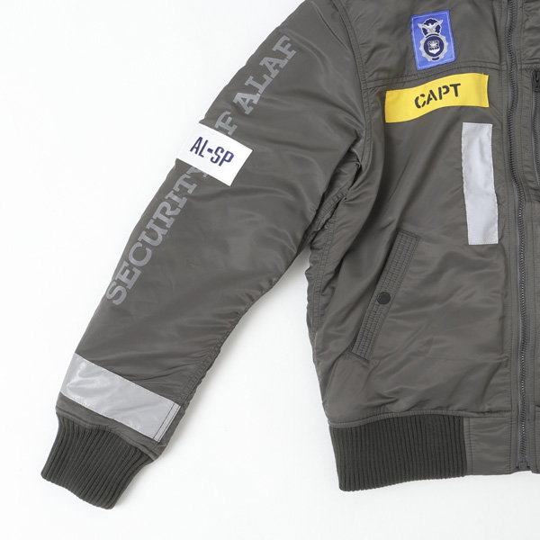 ALPHA INDUSTRIES アルファ ta1674 パッチドフーデッドリブジャケット 上衣 アウター ミリタリー上衣 中綿上衣