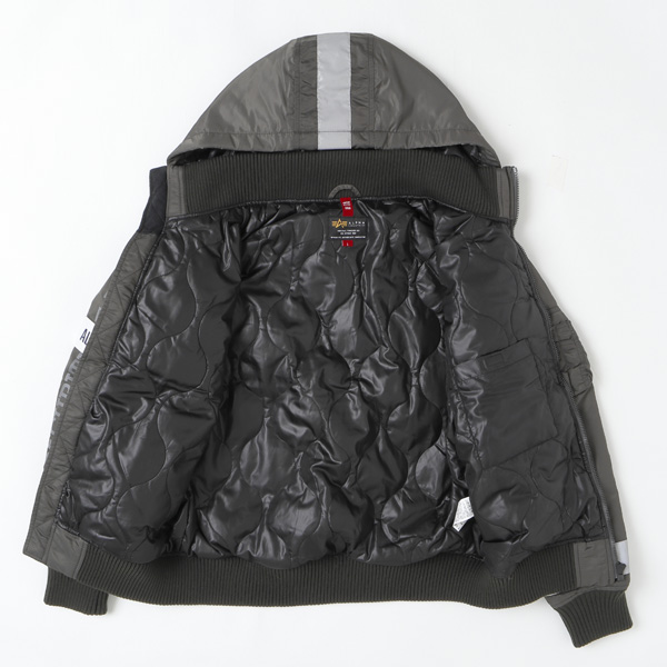 ALPHA INDUSTRIES アルファ ta1674 パッチドフーデッドリブジャケット 上衣 アウター ミリタリー上衣 中綿上衣
