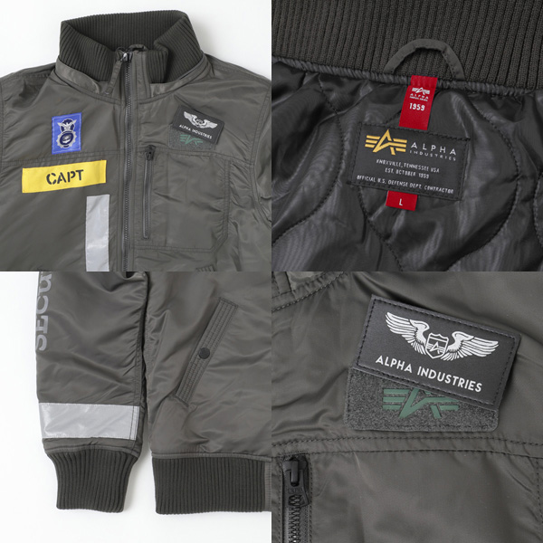 ALPHA INDUSTRIES アルファ ta1674 パッチドフーデッドリブジャケット 上衣 アウター ミリタリー上衣 中綿上衣