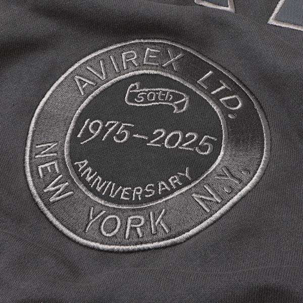 AVIREX アヴィレックス 783-5231006 50th Anniversary varsity parker バーシティー　シグネイチャー　ロゴ　ジップアップパーカー スェット 50周年記念モデル_10