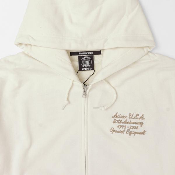 AVIREX アヴィレックス 783-5231006 50th Anniversary varsity parker バーシティー　シグネイチャー　ロゴ　ジップアップパーカー スェット 50周年記念モデル_11