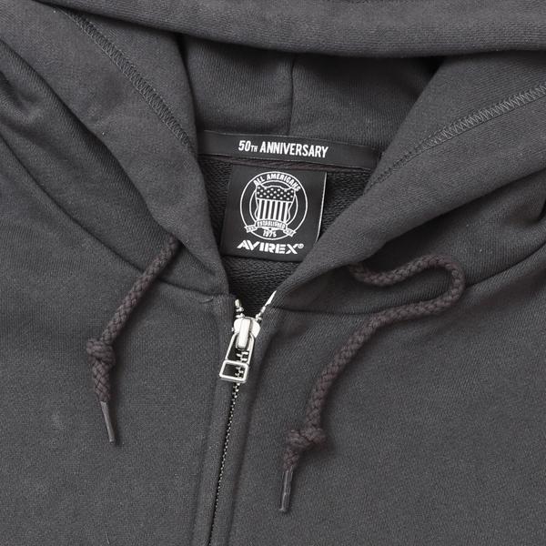 AVIREX アヴィレックス 783-5231006 50th Anniversary varsity parker バーシティー　シグネイチャー　ロゴ　ジップアップパーカー スェット 50周年記念モデル_16