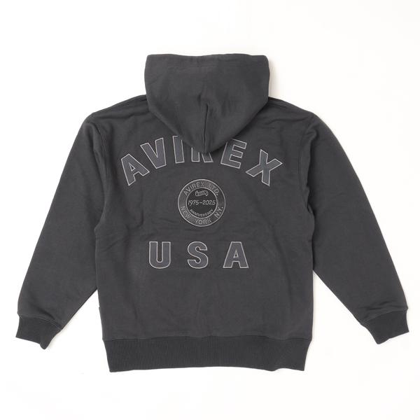AVIREX アヴィレックス 783-5231006 50th Anniversary varsity parker バーシティー　シグネイチャー　ロゴ　ジップアップパーカー スェット 50周年記念モデル_6