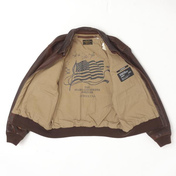 AVIREX アビレックス レザー A-2 ジャケット 783-5250006 50th ANNIVERSARY CUSTOM & PAINTED A-2 050)BROWN 牛革 カスタムペインテッド A-2 ブルゾン_4