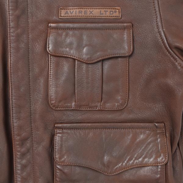 AVIREX アビレックス レザー A-2 ジャケット 783-5250006 50th ANNIVERSARY CUSTOM & PAINTED A-2 050)BROWN 牛革 カスタムペインテッド A-2 ブルゾン_6