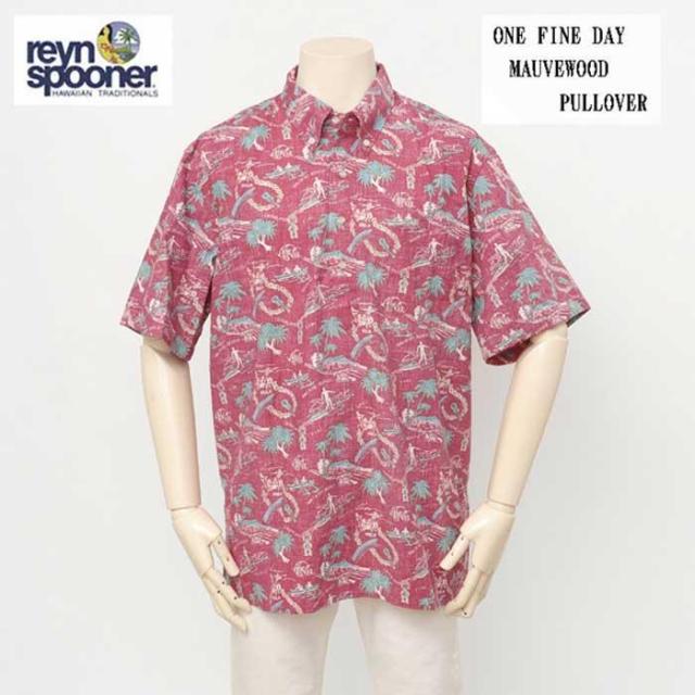 レインスプーナー REYN SPOONER 126-5613-0452 ONE FINE DAY プルオーバー アロハ シャツ　ハワイ 夏 半袖 トップス 0452)MAUVEWOOD