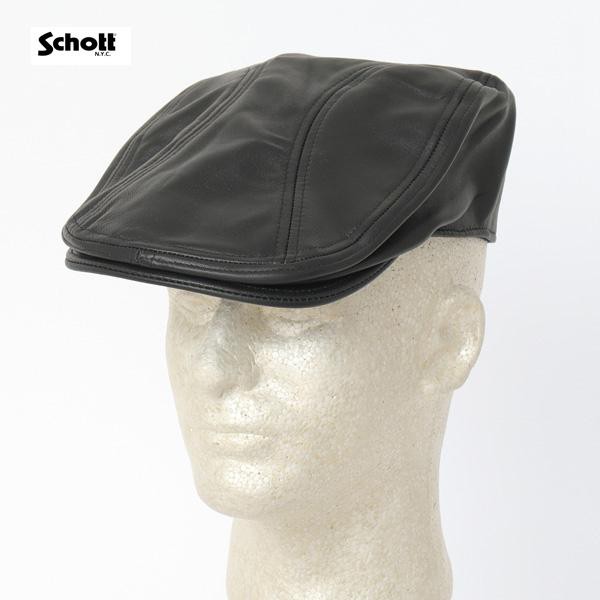 Schott/ショット/LEATHER HUNTING CAP 3129153 レザー ハンチング キャップ メンズ レディース ハット 革 帽子