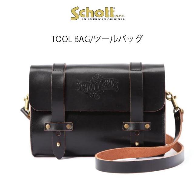 Schott ショット LEATHER TOOL BAG 782-5976006 牛革 09)Black 日本製 レザーショルダーバック セカンドバッグ レザーバッグ