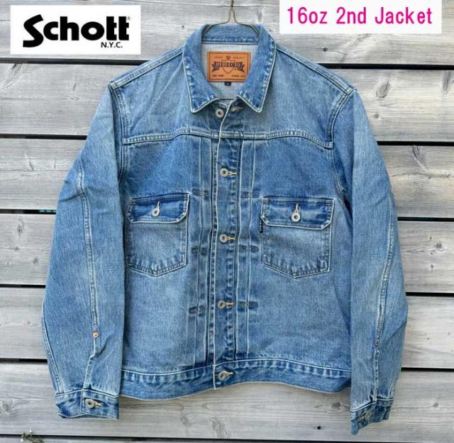 SCHOTT 16oz 2nd Denim Jacket 782-2952006 /3122096 89)USED Gジャン　ジャケット