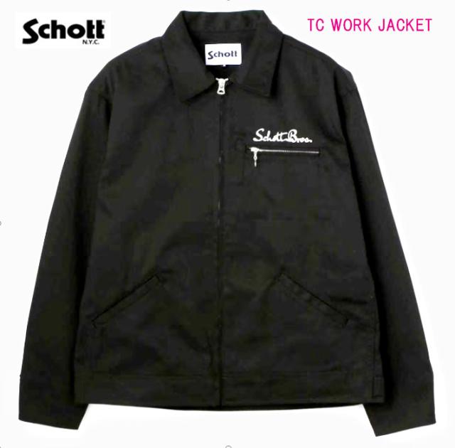 ショット TC ワークジャケット Schott Work Jacket カツラギ ショット ワークジャケット SCHOTT TC WORK JACKET 3112055 ジップ