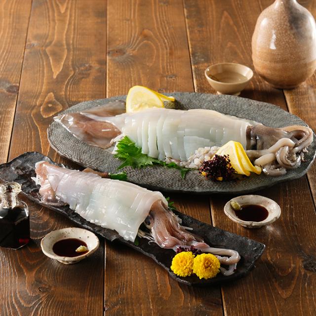 いかの食べ比べセット 剣先いか活き造り100g×1杯、スルメイカ姿造り250g×1杯 【送料無料】