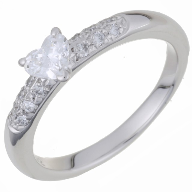 ［飯能本店］STAR JEWELRY スタージュエリー 0.323ct ハートシェイプ ダイヤモンド リング・指輪 Pt950プラチナ 12号 DH73702