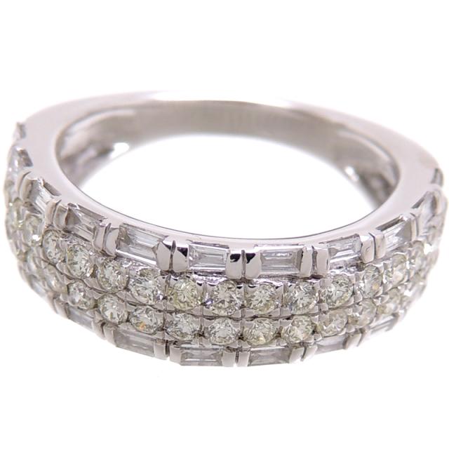 ［銀座店］Non Brand ノンブランド 1.00ct ダイヤモンド リング・指輪 750ホワイトゴールド 13号 レディース DH74479