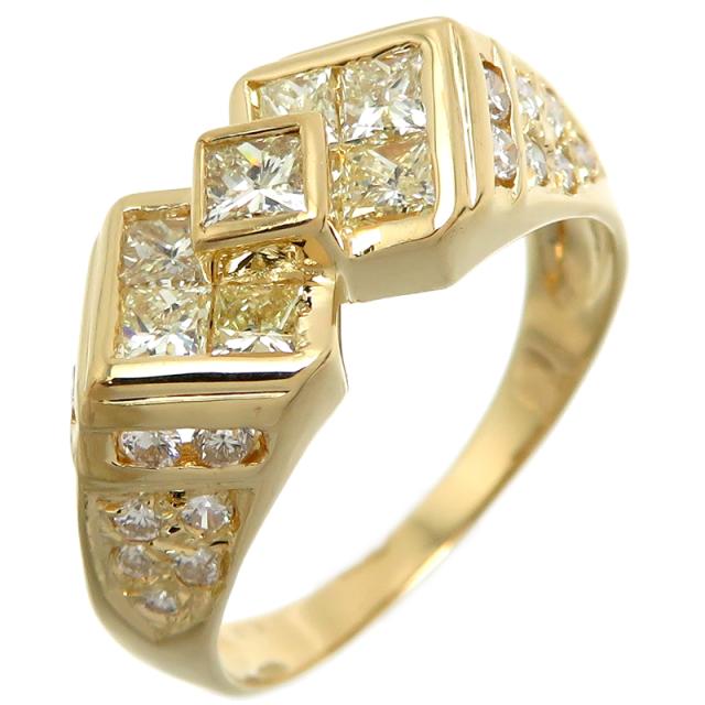 飯能本店］Non Brand ノンブランド K18YG 1.21ct ダイヤモンド リング  