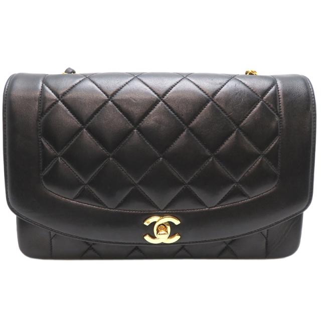 ［銀座店］CHANEL シャネル ※シール付き ダイアナ25 チェーン ショルダーバッグ ラムスキン ブラック レディース A01165 DH82415の通販は 282,600円
