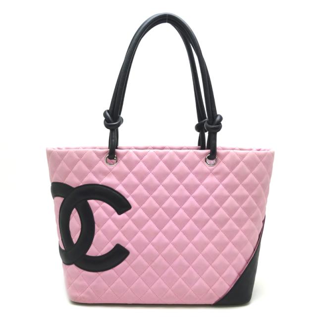 ［飯能本店］CHANEL シャネル カンボンライン ラージトート A25169 ショルダーバッグ カーフ ピンク レディース DH82506の通販は 105,000円