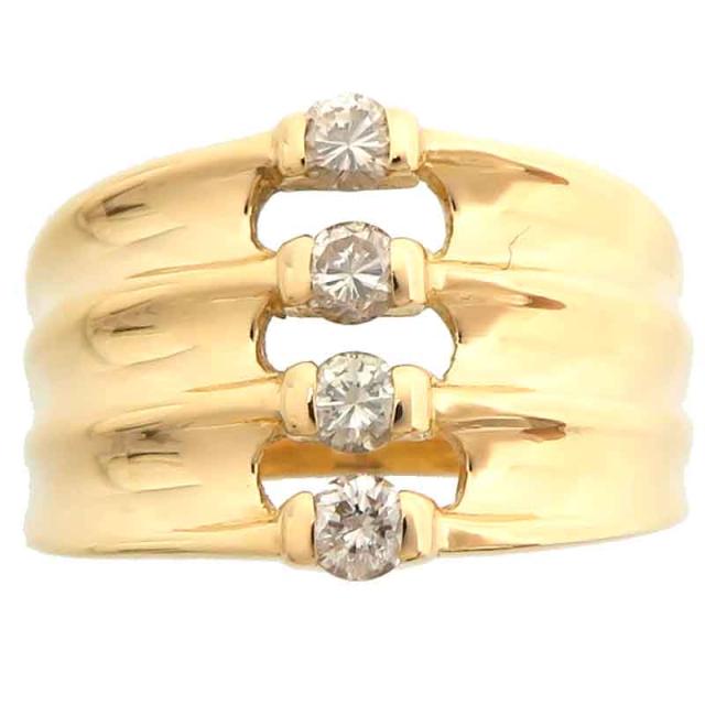 銀座店］Non Brand ノンブランド K18YG 0.31ct ダイヤモンド リング 