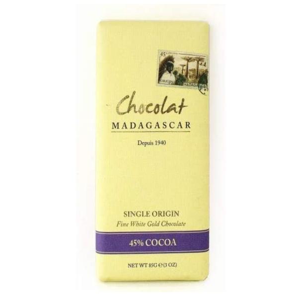 6個セット ショコラ マダガスカル ホワイトゴールド チョコレート 45% 85G アカデミーオブチョコレート 2018 銀賞受賞 カカオ45％ ホワイトチョコ 5,909円