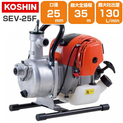 工進 エンジンポンプ 1インチ SEV-25F 25mm 4サイクルの通販は