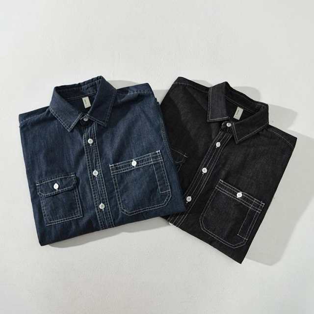 ダンガリーシャツ メンズ シャツ デニムシャツ 春物 春服 トップス カジュアルシャツ 長袖の通販は