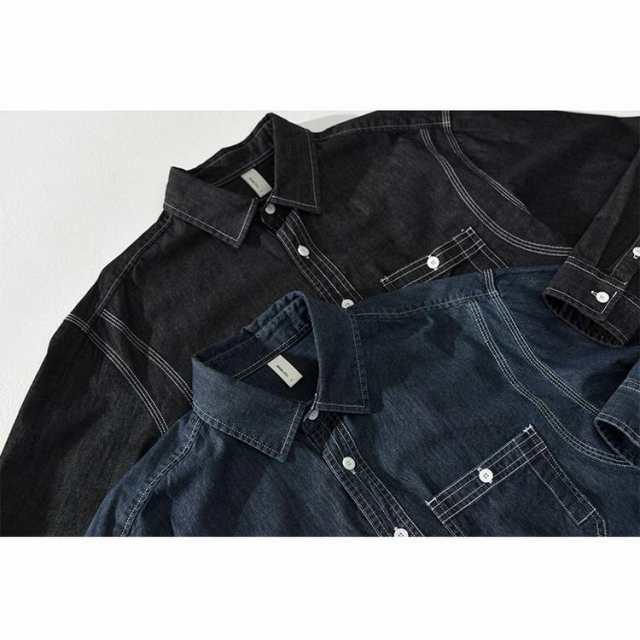ダンガリーシャツ メンズ シャツ デニムシャツ 春物 春服 トップス カジュアルシャツ 長袖の通販は