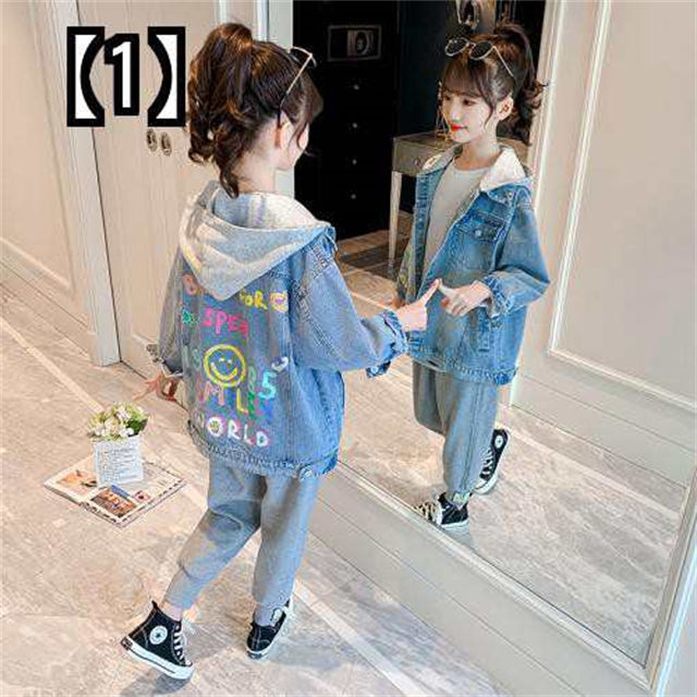 トレーナー キッズ 女の子 トップス ガールズ フード付き アウター ジャケット デニム 秋 ルーズ カジュアル 子供用ファッション小物・雑貨の通販は 4,570円