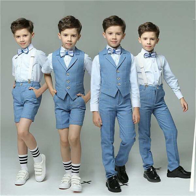 子供 ベスト セット 春 夏 秋 スーツ 男の子 4タイプ 子供 キッズ スーツ フォーマル ブルー 子供タキシード 上下セット 子供用ファッション小物の通販は 5,397円