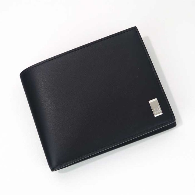 ダンヒル dunhill 二つ折り財布 メンズ レザー ブラック 19F2F32AT001R BLACK