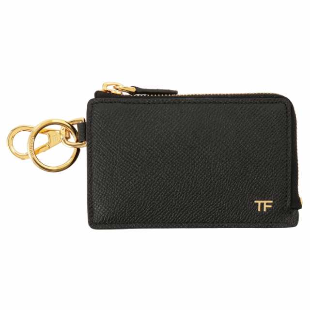 トムフォード TOM FORDカードケース コインケース キーリング付 ブラック メンズ ウォレット YM339 LCL081G 1N001