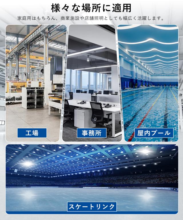 【10本セット】 LEDベースライト 40W型 2灯相当 器具一体型 IP54防湿防潮防滴 LED蛍光灯 電球色 白色 昼白色 昼光色 天井照明 逆富士 50W 高輝度10000LM LED蛍光灯 40w 2灯 直管 直付け LED蛍光灯器具 交換 40形 一体型LEDベースライト 防湿 倉庫 温泉施設 冷蔵室 2年保証_9