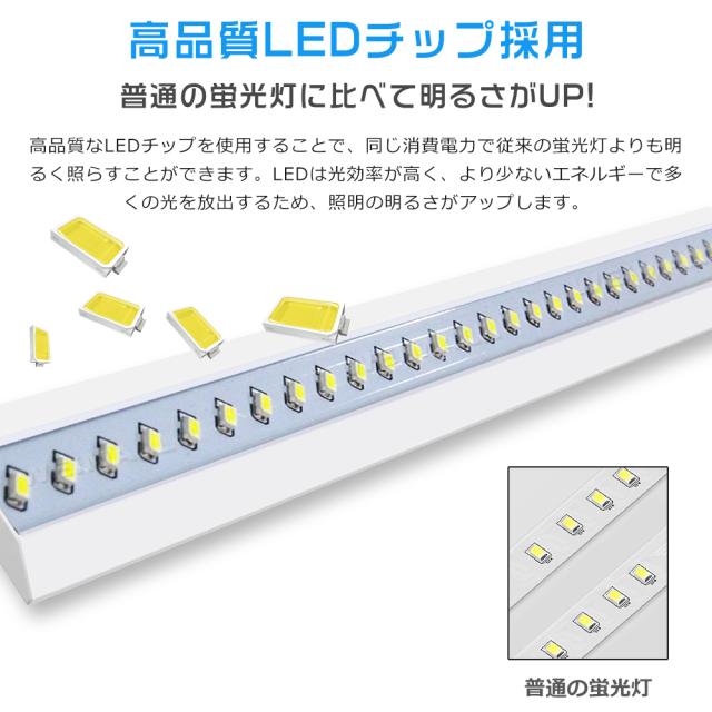 【10台セット】LEDベースライト 逆富士型 器具一体型 40W型 2灯相当 天井照明 LED蛍光灯 逆富士 基本照明 器具一体型 40W形 LED蛍光灯器具 逆富士型 LEDベースライト 40W形 消費電力50W LED蛍光灯 高輝度 10000LM 長さ1250MM 天井直付型 直管蛍光灯 色選択 天井照明 施設用_3