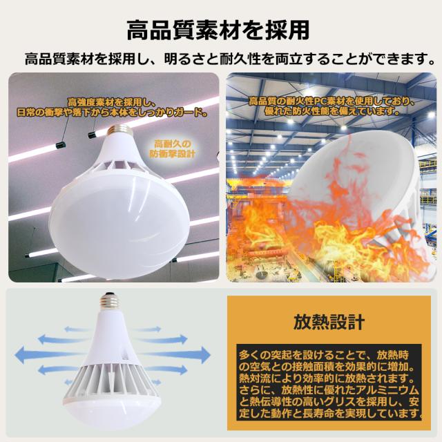 【8個セット】LEDバラストレス水銀灯 LED電球 口金E39 70W 700W形相当 電球色 白色 昼白色 昼光色 IP66 防水 防塵 防雨 防湿 LED ビーム電球 E39 LED電球 ビームランプ形 スポットライト 防雨 LED ビーム角140°【PAR56】 投光器/看板/店舗/撮影/スタジオ/駐車場/倉庫/工場_4