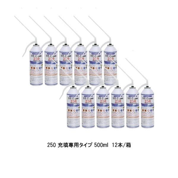 ヘルメチック HT-Foamシリーズ 250 充填専用 500ml 12本箱 ノズル2本付 ノンフロン JIS A 9511自己消火性