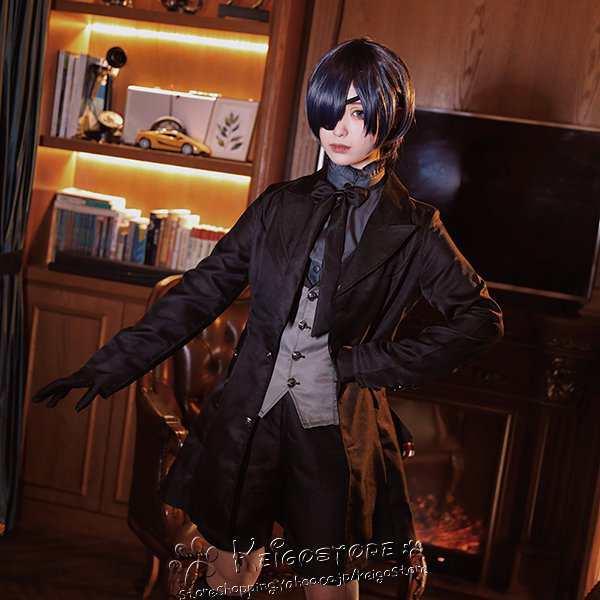 黒執事 風 シエル・ファントムハイヴ コスプレ 衣装 ウィッグ 靴 制服 cosplay 衣装 コスチューム 仮装 cosplay演出服 ハロウィンイベンの通販は 7,000円