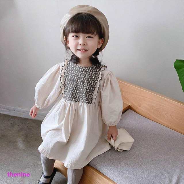 ワンピース キッズ 子供服 女の子 春服 長袖 子供ドレス 子ども服 ベビー服 キッズワンピース 女児 お姫様 おしゃれ 可愛い カジュアル 二次会 結婚式の通販は