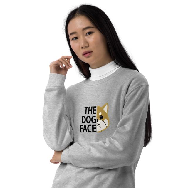 柴犬 THE DOG FACEトレーナー 犬tシャツ 犬グッズ イヌ柄 犬柄 服  シャツ  犬好き かわいい おもしろ  いぬ 犬 メンズ レディース ペアルックの通販は