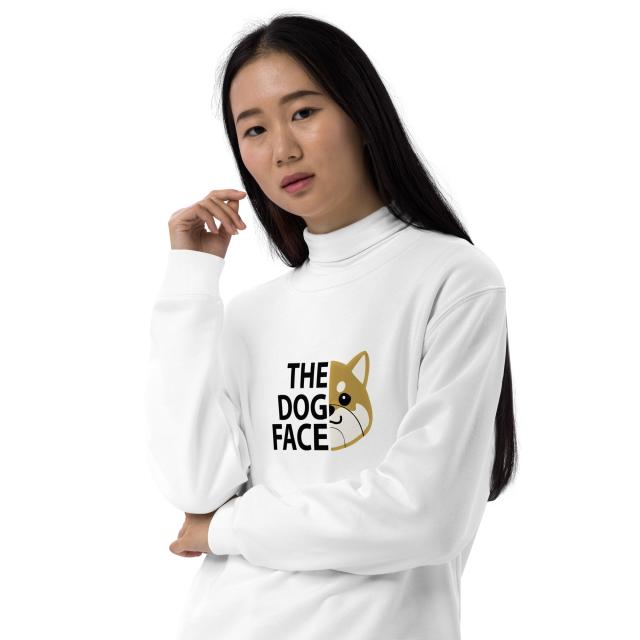柴犬 THE DOG FACEトレーナー 犬tシャツ 犬グッズ イヌ柄 犬柄 服  シャツ  犬好き かわいい おもしろ  いぬ 犬 メンズ レディース ペアルックの通販は