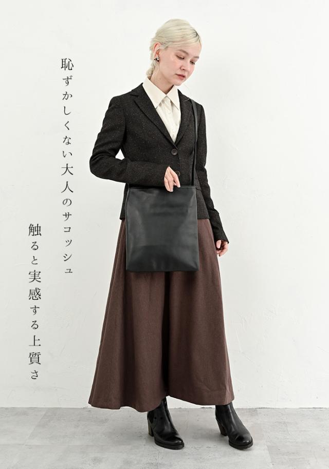 【上質 本革】【オトナ女子の極上 サコッシュ 】 レディース 【ジョエル・ラム】 本革 ラム革 ショルダーバッグ 斜めがけ スマホポーチ 通勤 40代 50代 60代 女性 女性 妻 バッグ 柔らかい 軽量 軽い 旅行 レザー 革 ボディバッグ_1