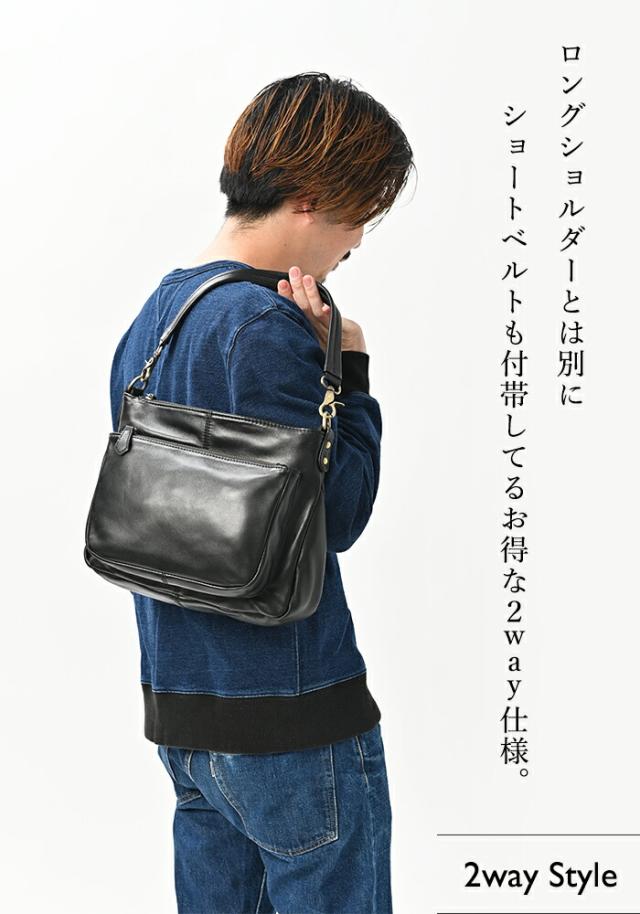 【上質な柔らかい ラム革 】 本革 ショルダーバッグ メンズ 【アリエル・プラス・ラム】 斜めがけ 通勤 ビジネスバッグ サコッシュ 男性 レザー 羊 革 2way 旅行 プレゼント ギフト 誕生日 30代 40代 50代 60代 牛革 バック 黒 カバン_6