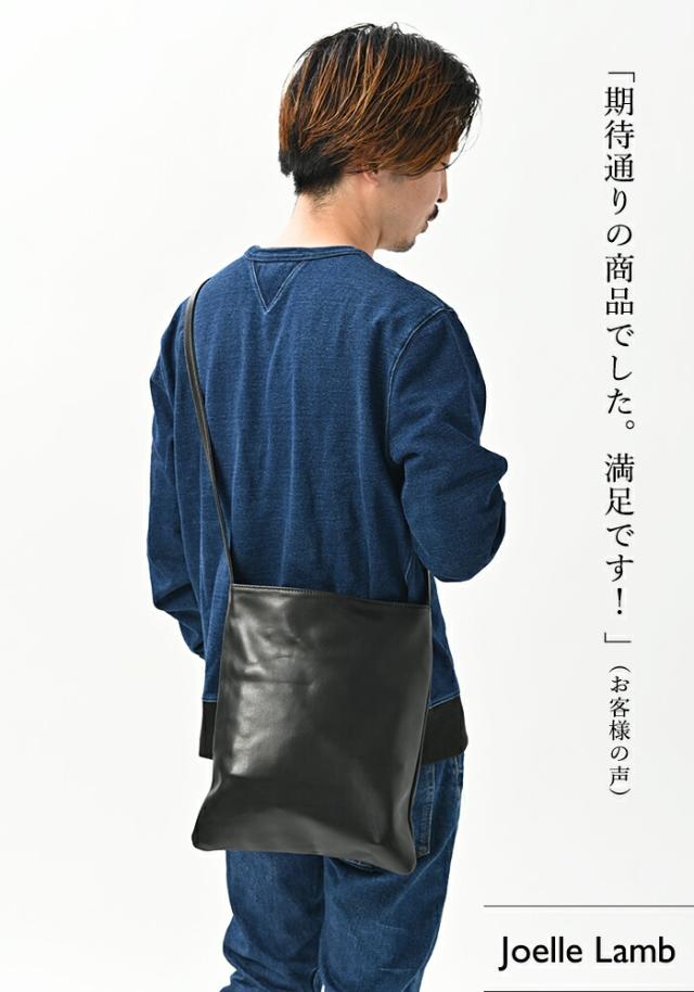 【大人の男の極上 サコッシュ 】 メンズ 【ジョエル・ラム】 本革 ラム革 ショルダーバッグ 斜めがけ スマホポーチ 通勤 40代 50代 60代 男性 夫 プレゼント ギフト バッグ 柔らかい バック 軽量 軽い 旅行 レザー 革 ボディバッグ 黒 カバン_7
