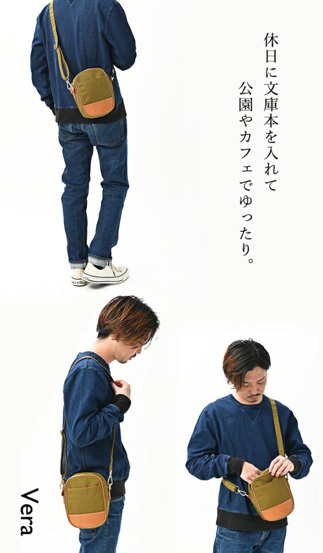 高級ナイロン × ヌメ革 ショルダーバッグ 【ヴェラ】 スマホショルダー スマホ ポーチ メンズ 斜めがけ 小さめ 小さい 軽い 本革 レザー 国内旅行 ミニバッグ サブバッグ ショルダー 軽量 バッグ 旅行バッグ 男性 30代 40代 50代 ギフト プレゼント_9